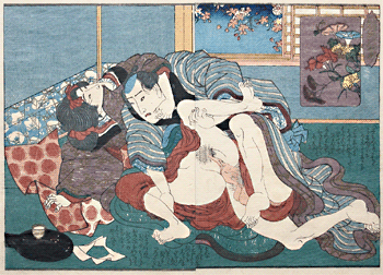 Shunga – Keisai Eisen – Fringed Pinks – c.1838.