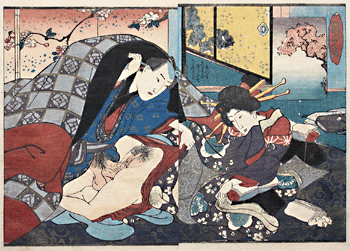Shunga – Keisai Eisen – Under The Blanket – c.1838.