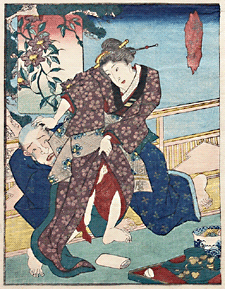 Shunga – Keisai Eisen – Horny Client – c.1838.