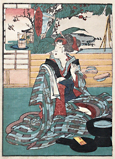 Shunga – Keisai Eisen – Resting Woman – c.1838.