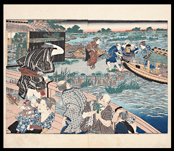 Shunga – Utagawa Kunisada – Berth For Pleasure Boats – c.1855.