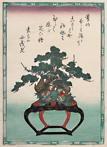 Shunga – Utagawa Kunisada – Bonsai Tree – c.1855.