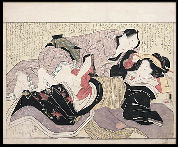 Harukawa Goshichi – Rare Osaka School Design – Caressing – c.1810.