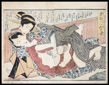 Shunga – Keisai Eisen – Clear Mirror – Ready For Penetration – c.1820.