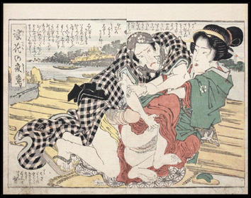 Shunga – Keisai Eisen – Clear Mirror – On The Quay – c.1820.