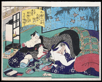 Disturbing Shunga  Koikawa Shozan  Defloration  c.1860.