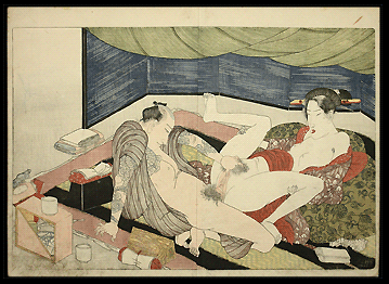 Tattooed Lover - From The Famous Four Seasons Series - Utagawa Kunisada - c.1827.