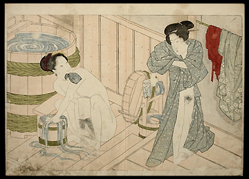 Females In A Bathhouse - From The Famous Four Seasons Series - Utagawa Kunisada - c.1827.