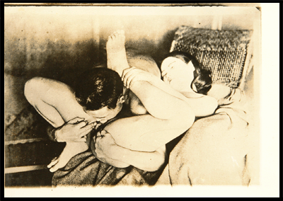 Extremely Rare Shunga Photo - Fellatio In A Chair - c.1920.