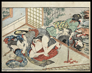 Shunga - Toyokuni I - 1824 - Violent Murder Scene.
