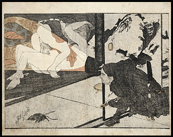 Very Rare Masterpiece Utamaro - 1805 - Shunga  - Ninja - Hanshibon.