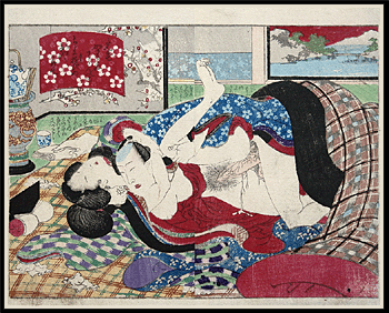 Kuniyoshi School - Shunga - Ecstasy - c.1850.