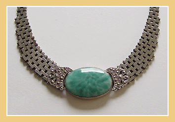 Origineel Zilveren / Metaal  Art Deco Collier.
